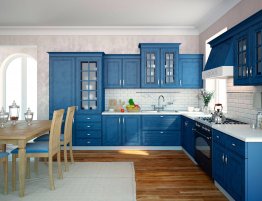 Продажа Большая кухня с стеклянными фасадами в каталоге Купить Большая кухня с стеклянными фасадами в каталоге