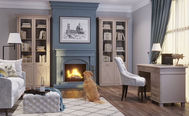 Двухстворчатый распашной шкаф для книг