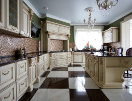 Продажа Кухня с фартуком мозайкой  в стиле барокко в каталоге Купить Кухня с фартуком мозайкой  в стиле барокко в каталоге