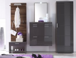 Купить Шкаф-пенал для прихожей цвет графит в каталоге По типу помещения