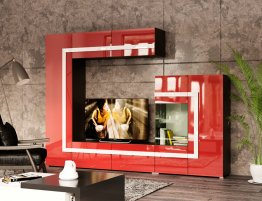 Продажа Модульные шкафы для гостиной фасад красный в каталоге Купить Модульные шкафы для гостиной фасад красный в каталоге