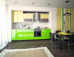 Продажа Небольшая прямая кухня с глянцевыми фасадами в каталоге Купить Небольшая прямая кухня с глянцевыми фасадами в каталоге