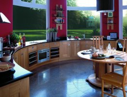 Продажа Круглая кухня с фасадами дерево в каталоге Купить Круглая кухня с фасадами дерево в каталоге