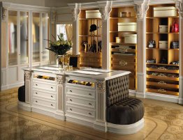 Купить Угловой белый шкаф с патиной в каталоге Для обуви