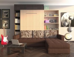 Продажа Шкаф-кровать с угловым диваном венге в каталоге Купить Шкаф-кровать с угловым диваном венге в каталоге