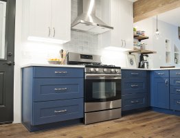 Продажа Классическая кухня с сине-белыми фасадами в каталоге Купить Классическая кухня с сине-белыми фасадами в каталоге