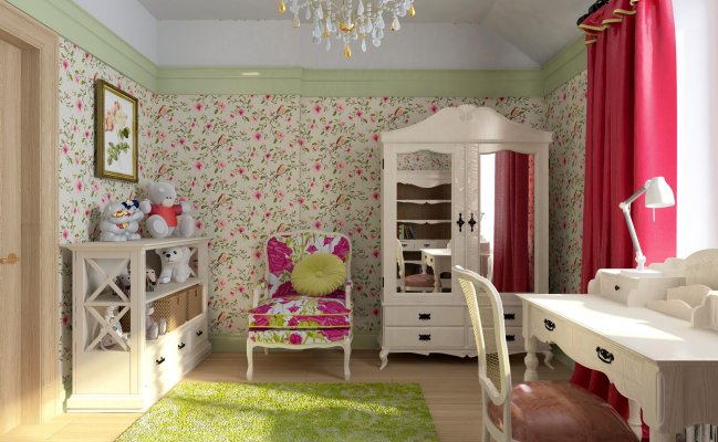 Светлый шкаф в стиле прованс