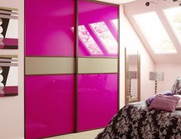 Продажа Встроенный шкаф-купе с розовыми фасадами в каталоге Купить Встроенный шкаф-купе с розовыми фасадами в каталоге