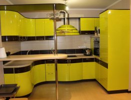 Продажа Кухня п-образная в жёлтом цвете в каталоге Купить Кухня п-образная в жёлтом цвете в каталоге