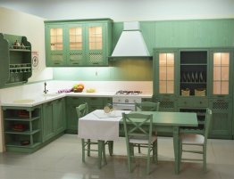 Продажа Большая кухня в стиле кантри зеленого цвета в каталоге Купить Большая кухня в стиле кантри зеленого цвета в каталоге