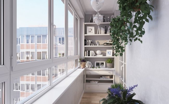 Встроенный шкаф-стеллаж с ящиками