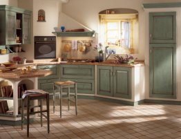 Купить Кухня  в деревенском стиле из натуральных материалов в каталоге Угловые