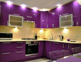 Продажа Угловая кухня с фартуком плиткой и глянцевыми фасадами в каталоге Купить Угловая кухня с фартуком плиткой и глянцевыми фасадами в каталоге