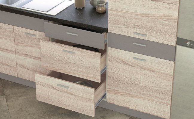 Модульная кухня в цвете дуб сонома