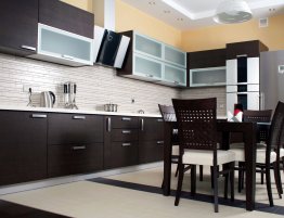 Продажа Большая угловая кухня фасады венге в каталоге Купить Большая угловая кухня фасады венге в каталоге