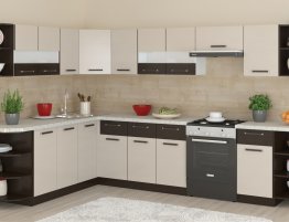 Продажа Модульная кухня в цвете молочный дуб/венге в каталоге Купить Модульная кухня в цвете молочный дуб/венге в каталоге