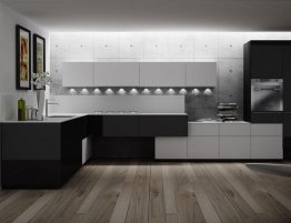 Купить Большая кухня в стиле минимализм в каталоге Акриловые