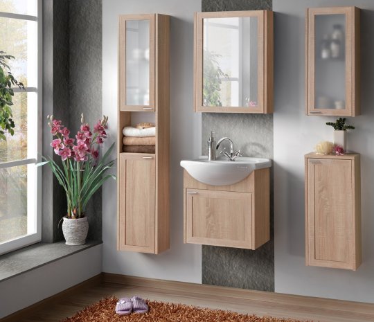 Небольшие навесные шкафы для ванной