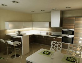 Продажа Большая угловая кухня в стиле хай-тек в каталоге Купить Большая угловая кухня в стиле хай-тек в каталоге