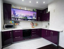 Продажа Угловая кухня с фотопечатью на фасадах  в каталоге Купить Угловая кухня с фотопечатью на фасадах  в каталоге