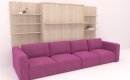Диван кровать с открытыми полками
