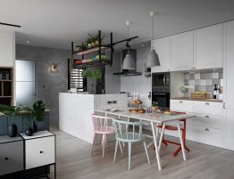 Продажа Кухня в белом цвете с островом и обеденной зоной в каталоге Купить Кухня в белом цвете с островом и обеденной зоной в каталоге