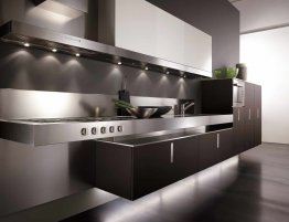 Продажа Прямая навесная кухня в черном цвете в каталоге Купить Прямая навесная кухня в черном цвете в каталоге
