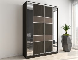 Продажа Двухстворчатый шкаф-купе с вставкой из экокожи на фасаде в каталоге Купить Двухстворчатый шкаф-купе с вставкой из экокожи на фасаде в каталоге