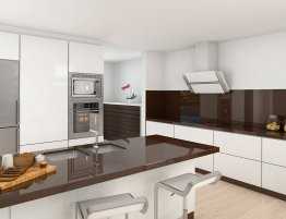 Продажа Акриловая глянцевая кухня с островом в каталоге Купить Акриловая глянцевая кухня с островом в каталоге