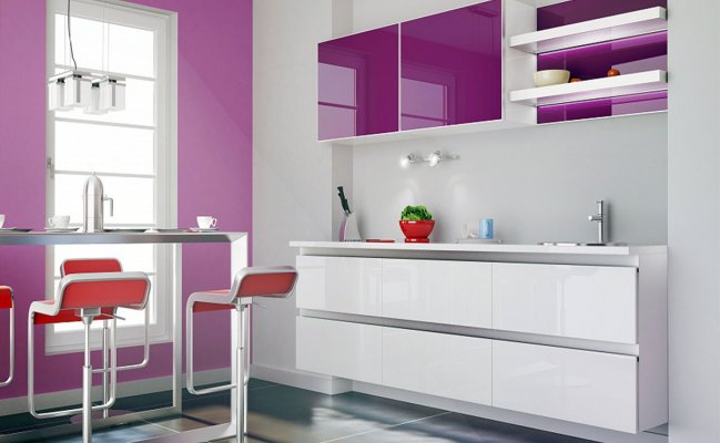 Небольшая навесная кухня 