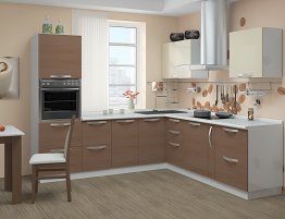 Продажа Небольшая угловая кухня цвета капучино в каталоге Купить Небольшая угловая кухня цвета капучино в каталоге