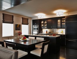 Продажа Кухня с островом и обеденной зоной в черном цвете в каталоге Купить Кухня с островом и обеденной зоной в черном цвете в каталоге