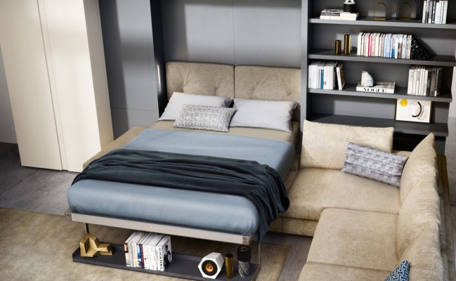 Шкаф-кровать с угловым диваном