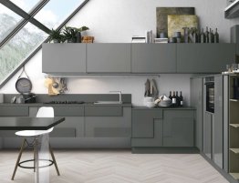 Продажа Современная кухня в цвете темный графит в каталоге Купить Современная кухня в цвете темный графит в каталоге