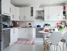 Продажа Угловая кухня  с белыми фасадами в каталоге Купить Угловая кухня  с белыми фасадами в каталоге