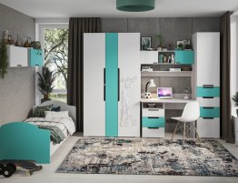 Купить Модульная стенка в детскую в каталоге Белые