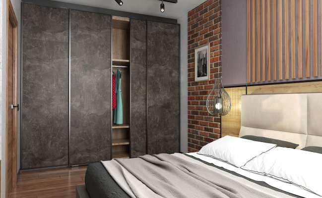 Шкаф цвета графит