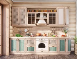 Продажа Небольшая кухня в стиле кантри с акцентными фасадами в каталоге Купить Небольшая кухня в стиле кантри с акцентными фасадами в каталоге