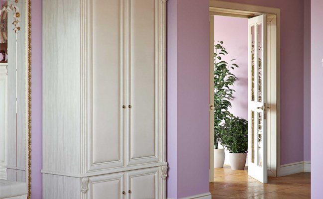 Двухстворчатый светлый шкаф