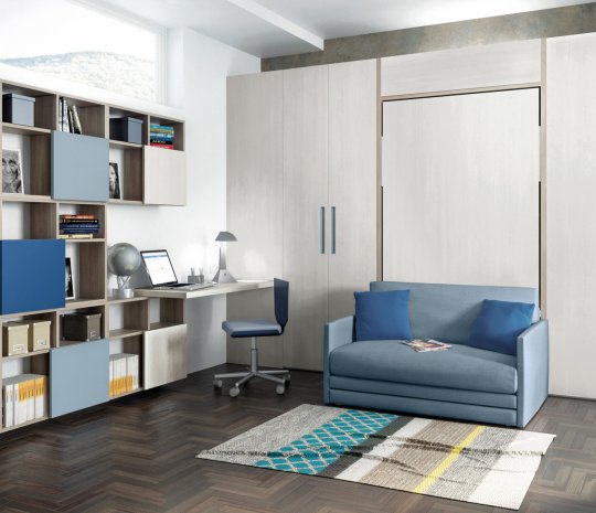 Шкаф-стеллаж с письменным столом