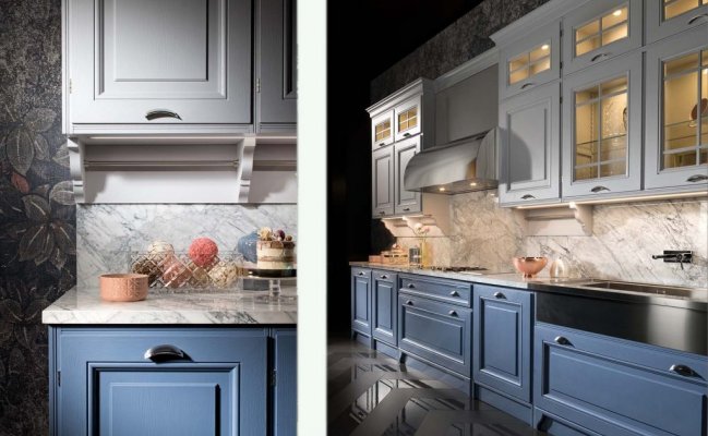 Прямая кухня из массива дерева