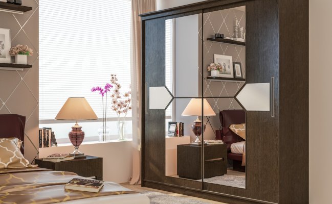 Шкаф-купе цвет венге