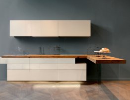 Продажа Небольшая навесная кухня с столешницей дерево в каталоге Купить Небольшая навесная кухня с столешницей дерево в каталоге