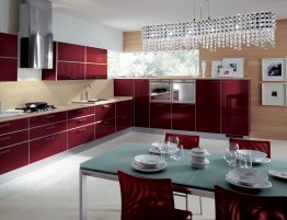 Продажа Угловая кухня в бордовом цвете в каталоге Купить Угловая кухня в бордовом цвете в каталоге