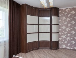Продажа Угловой радиусный шкаф-купе венге в каталоге Купить Угловой радиусный шкаф-купе венге в каталоге