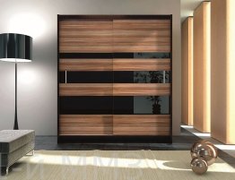 Купить Шкаф-купе с черными вставками на фасадах в каталоге В коридор