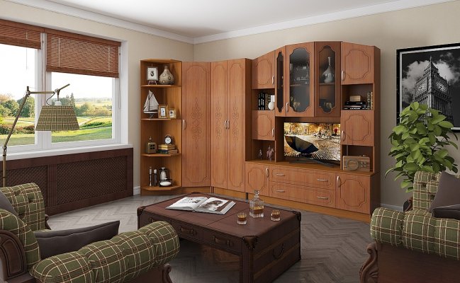 Угловой шкаф-стенка