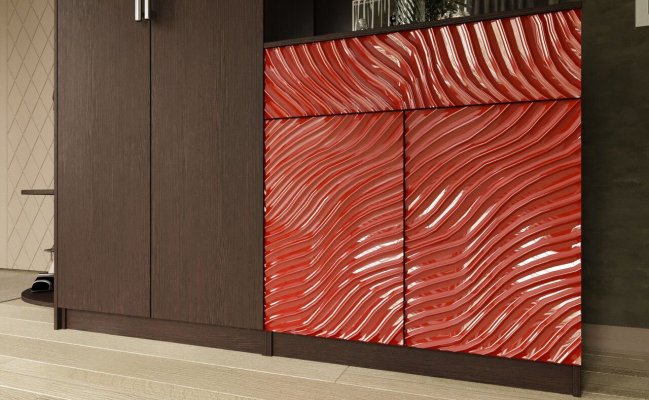 Комод с рельефными фасадами