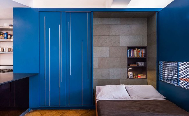 Встроенный шкаф с кроватью