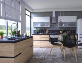 Продажа Светлая кухня лофт с островом  в каталоге Купить Светлая кухня лофт с островом  в каталоге